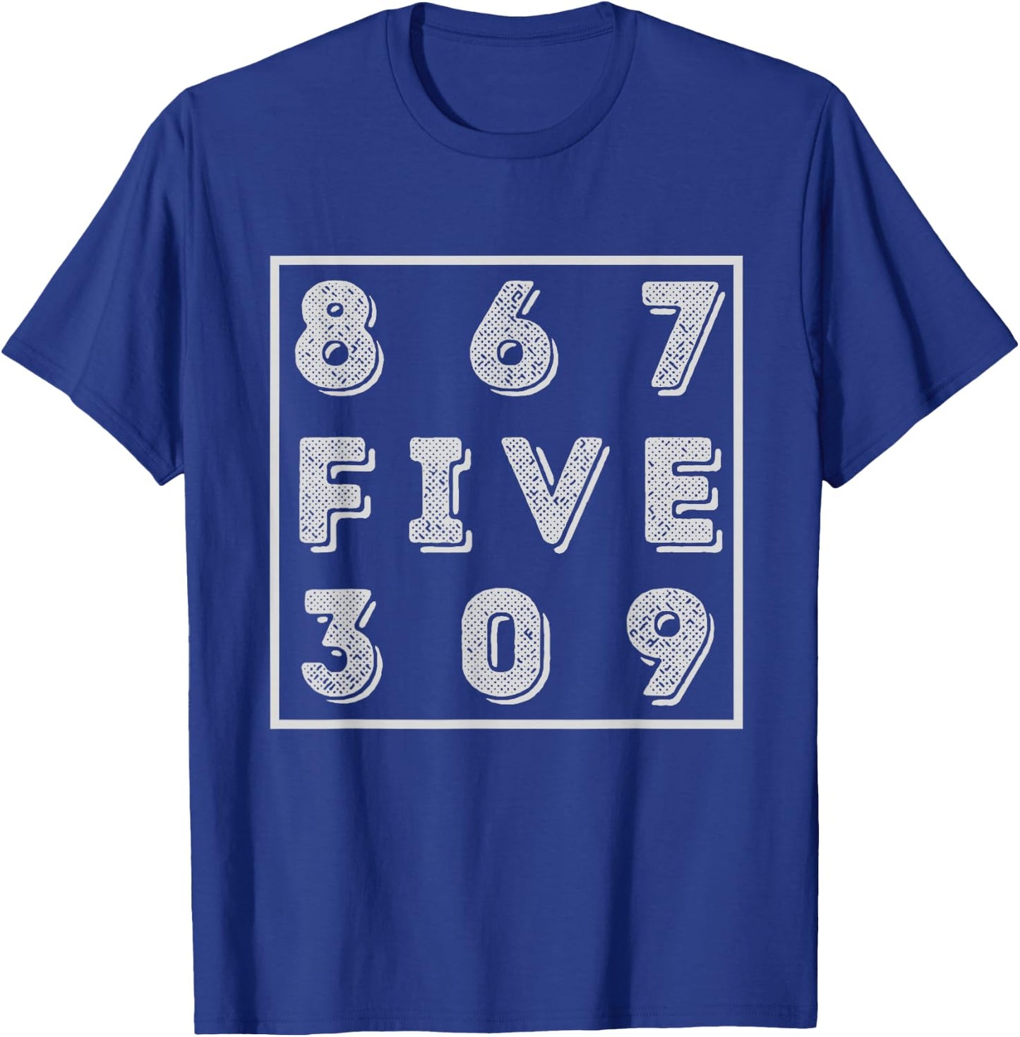 Classic Vintage Retro 867FIVE309 Shirt 8675309 T-Shirt - T-Shirt | Royal