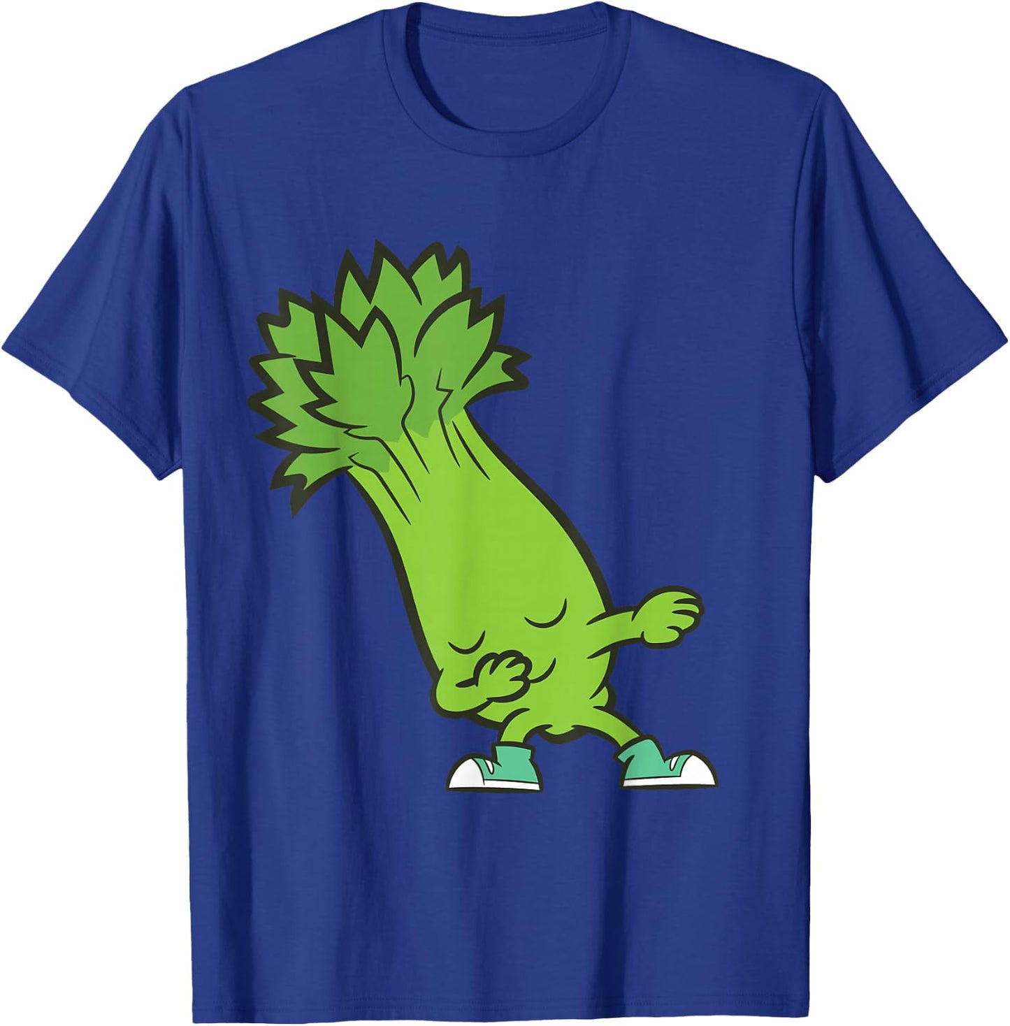 Dabbing Celery Kawaii Celery T-Shirt - T-Shirt | Royal