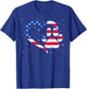 Cat & Dog Paw Heart American Flag Patriotic USA 4th Of July T-Shirt - T-Shirt | Royal