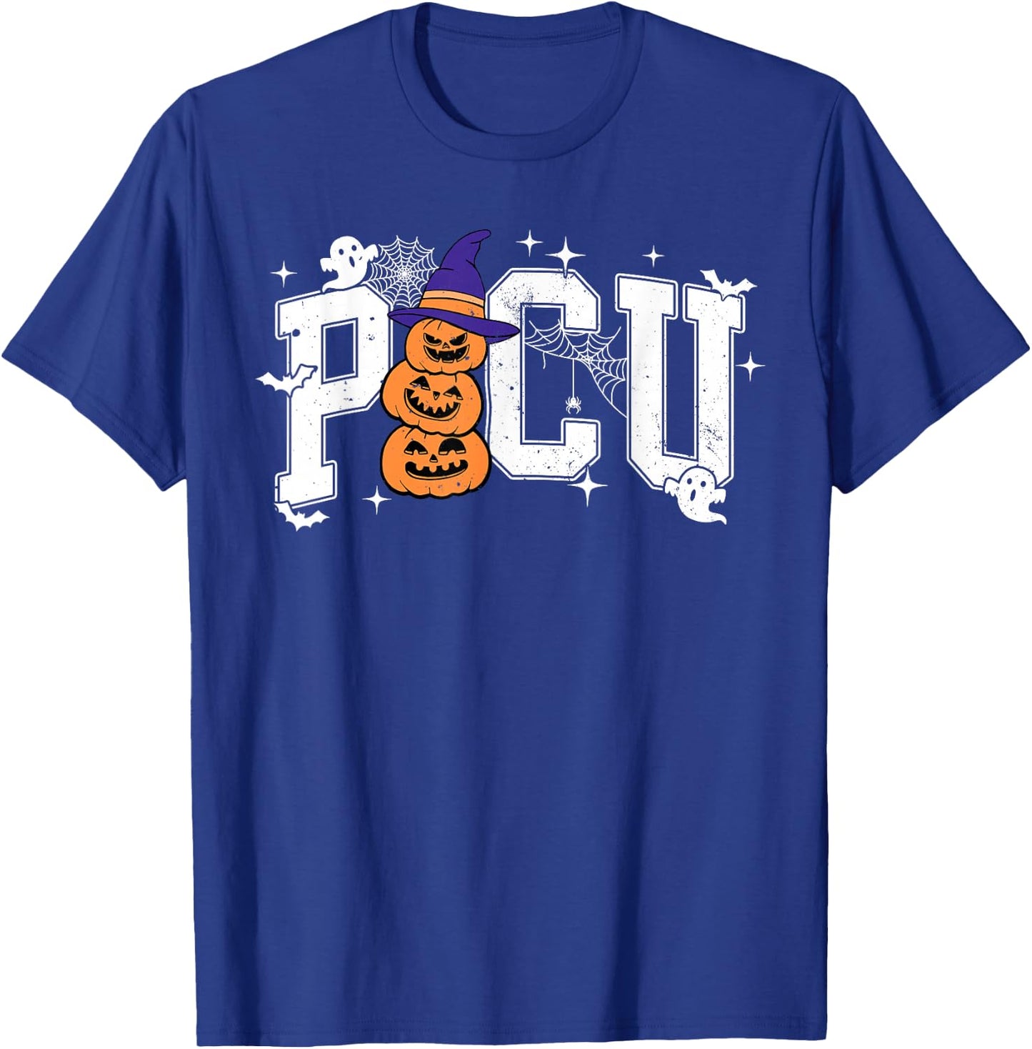 PICU Nurse Halloween Hospital Party Funny Nursing Students T-Shirt - T-Shirt | Royal