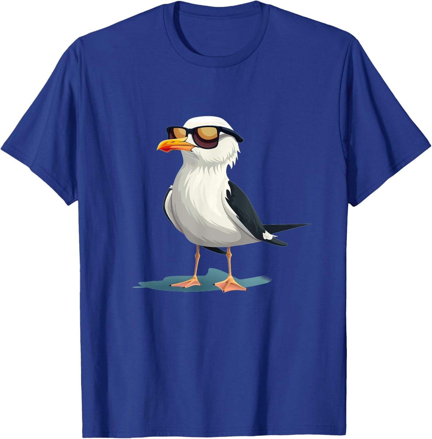 Seagull with Sunglasses Costume for Summer and Seabirds Men Women Kids T-Shirt - T-Shirt | Royal