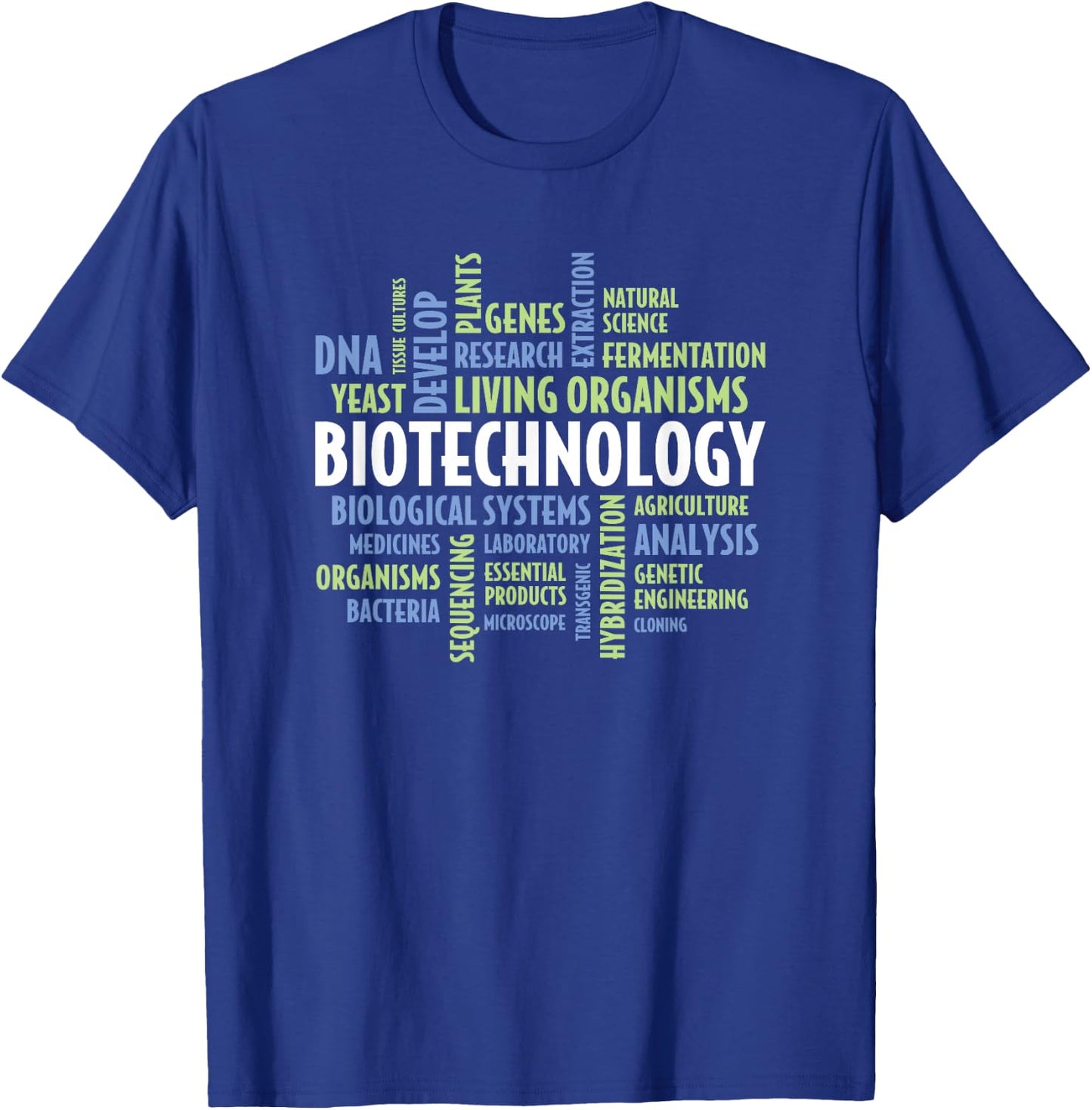 Biotechnology Word Cloud - Biotechnologist Biotech T-Shirt - T-Shirt | Royal
