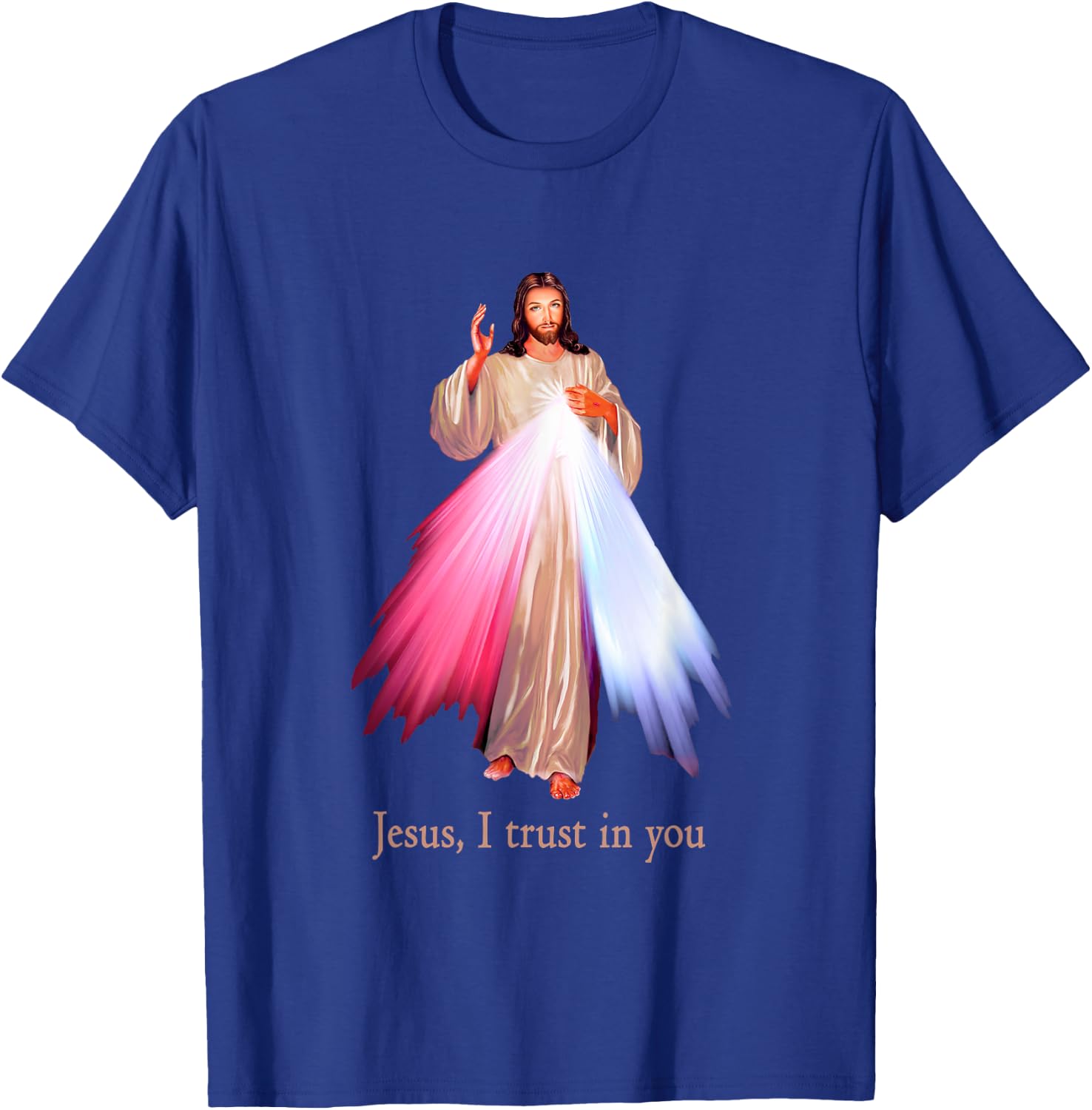 Divine Mercy Jesus I trust in You FRONT AND BACK T-Shirt - T-Shirt | Royal