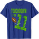 Football Player Touchdown I'm 11 Football Birthday T-Shirt - T-Shirt | Royal
