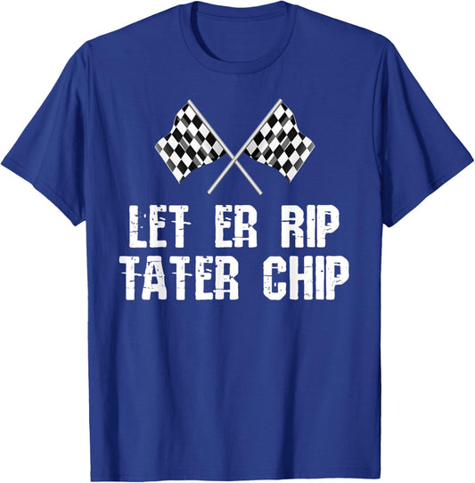 Let er Rip Tater Chip Flags T-Shirt - T-Shirt | Royal