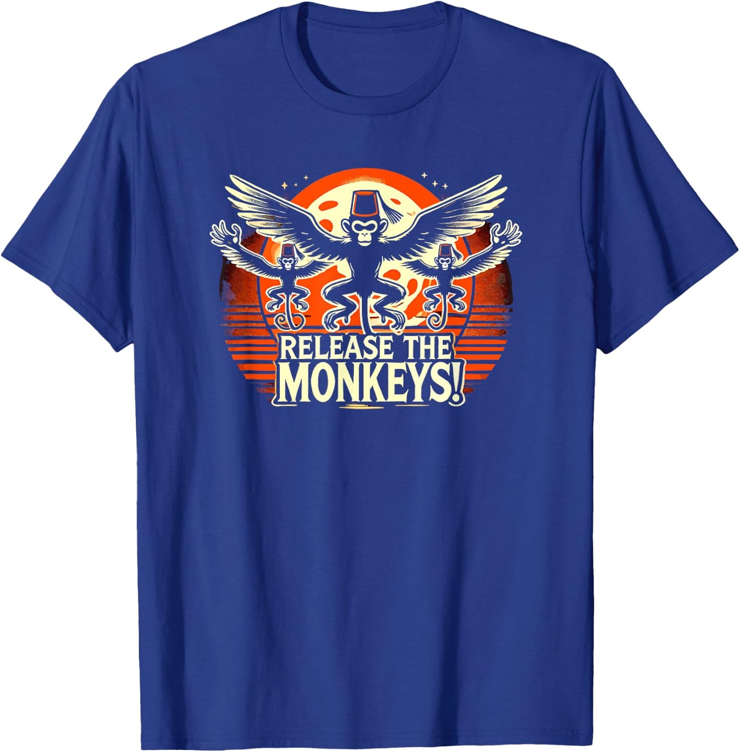 Release The Monkeys, Flying Monkeys Halloween T-Shirt - T-Shirt | Royal