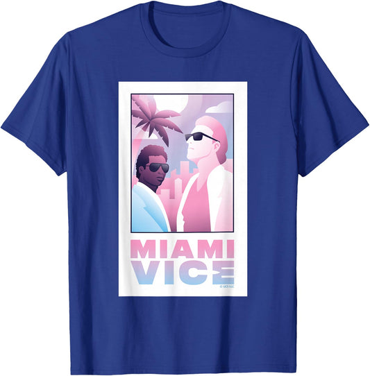 Miami Vice Retro Vibes 80s Pastel Style T-Shirt - T-Shirt | Royal