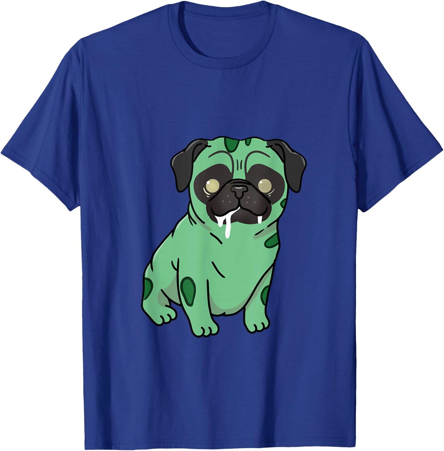 Zombie Pug Halloween T-Shirt - T-Shirt | Royal