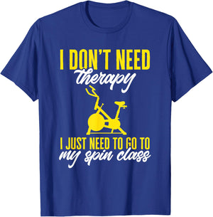 Indoor Cycling Spinning Spin Class Workout T-Shirt - T-Shirt | Royal