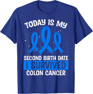 Colon Cancer Awareness I survived Colon Cancer Survivor T-Shirt - T-Shirt | Royal