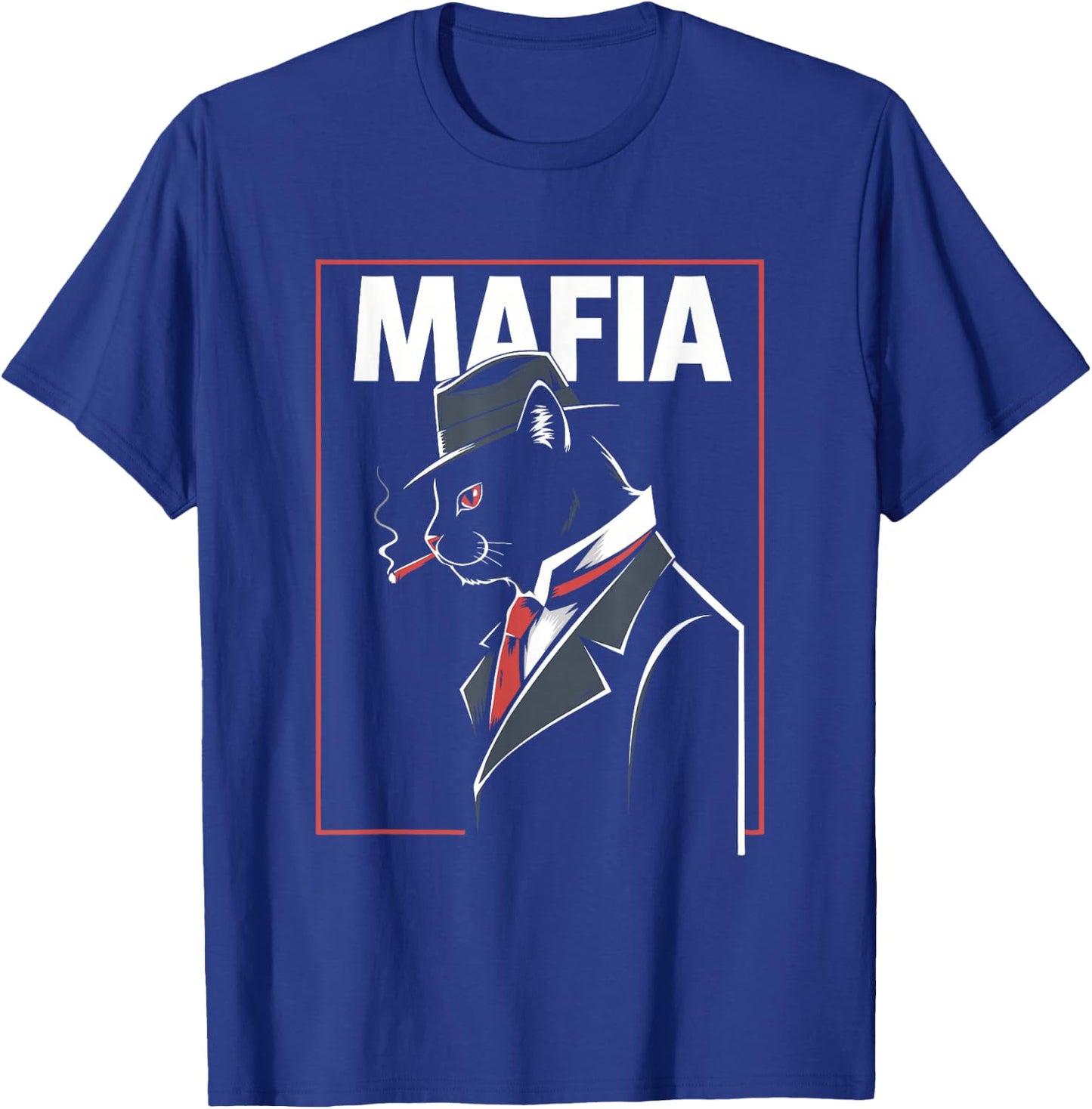 Mafia Cat - Funny Graphic Mafia Boss Cat Lover T-Shirt - T-Shirt | Royal