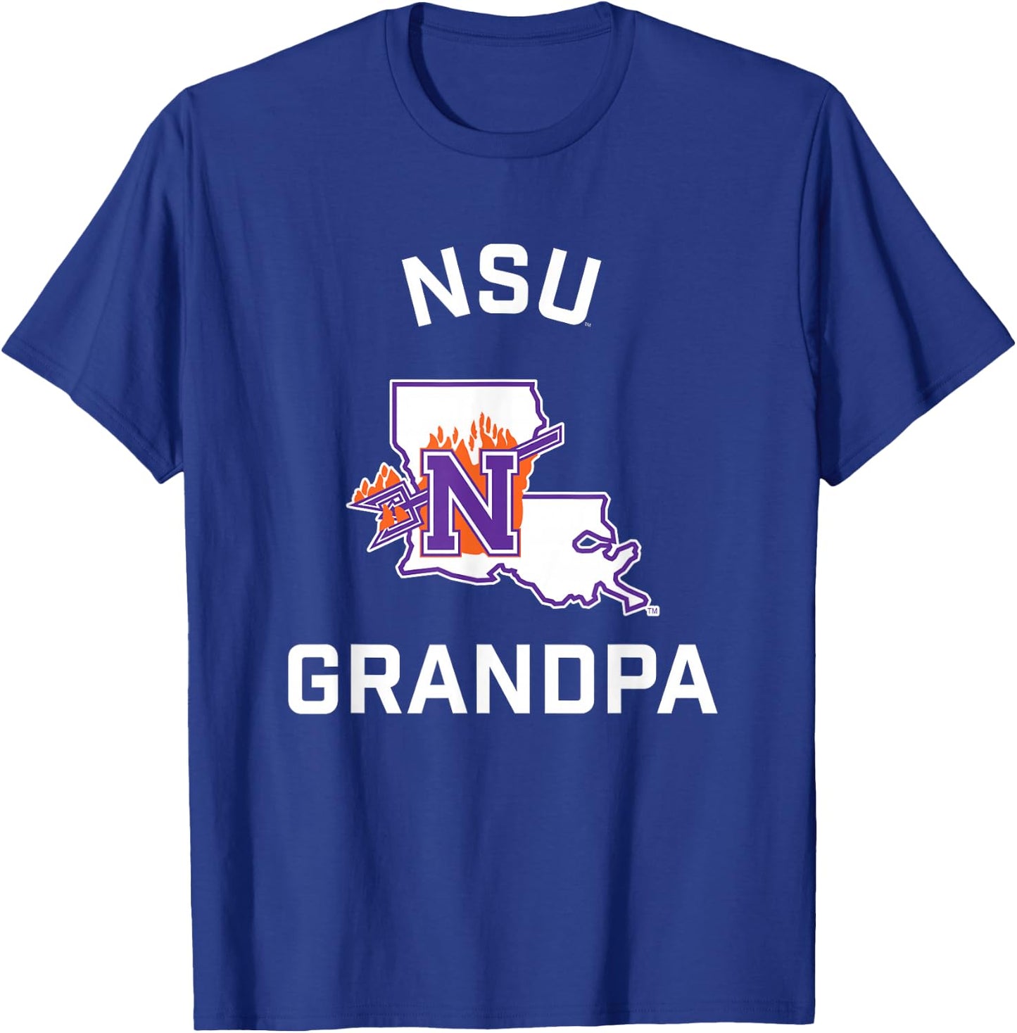 Northwestern State University NSU Demons Arched Grandpa T-Shirt - T-Shirt | Royal