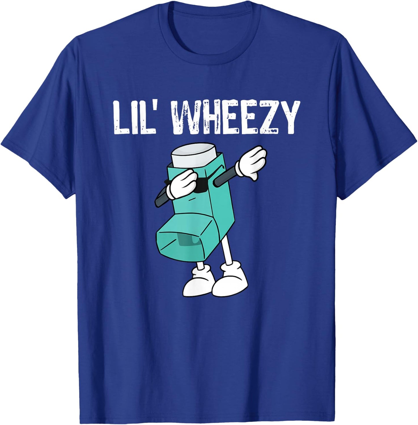 Lil Wheezy Asthma Awareness Dabbing Inhaler T-Shirt - T-Shirt | Royal