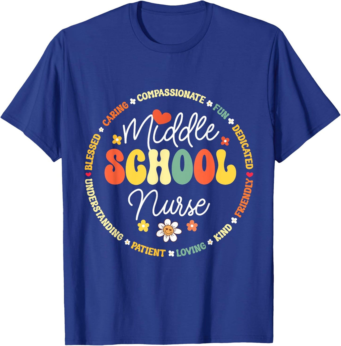 Middle School Nurse Back To School For Teacher Women Kids T-Shirt - T-Shirt | Royal