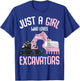 Just A Girl Who Loves Excavators Girls Kids T-Shirt - T-Shirt | Royal