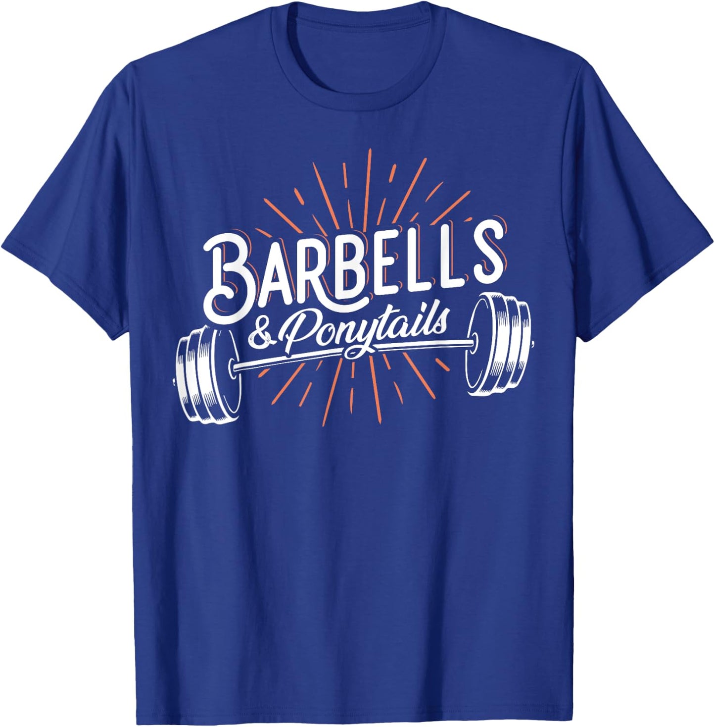 Barbells And Ponytails - Pump Covers Motivational Fitness T-Shirt - T-Shirt | Royal