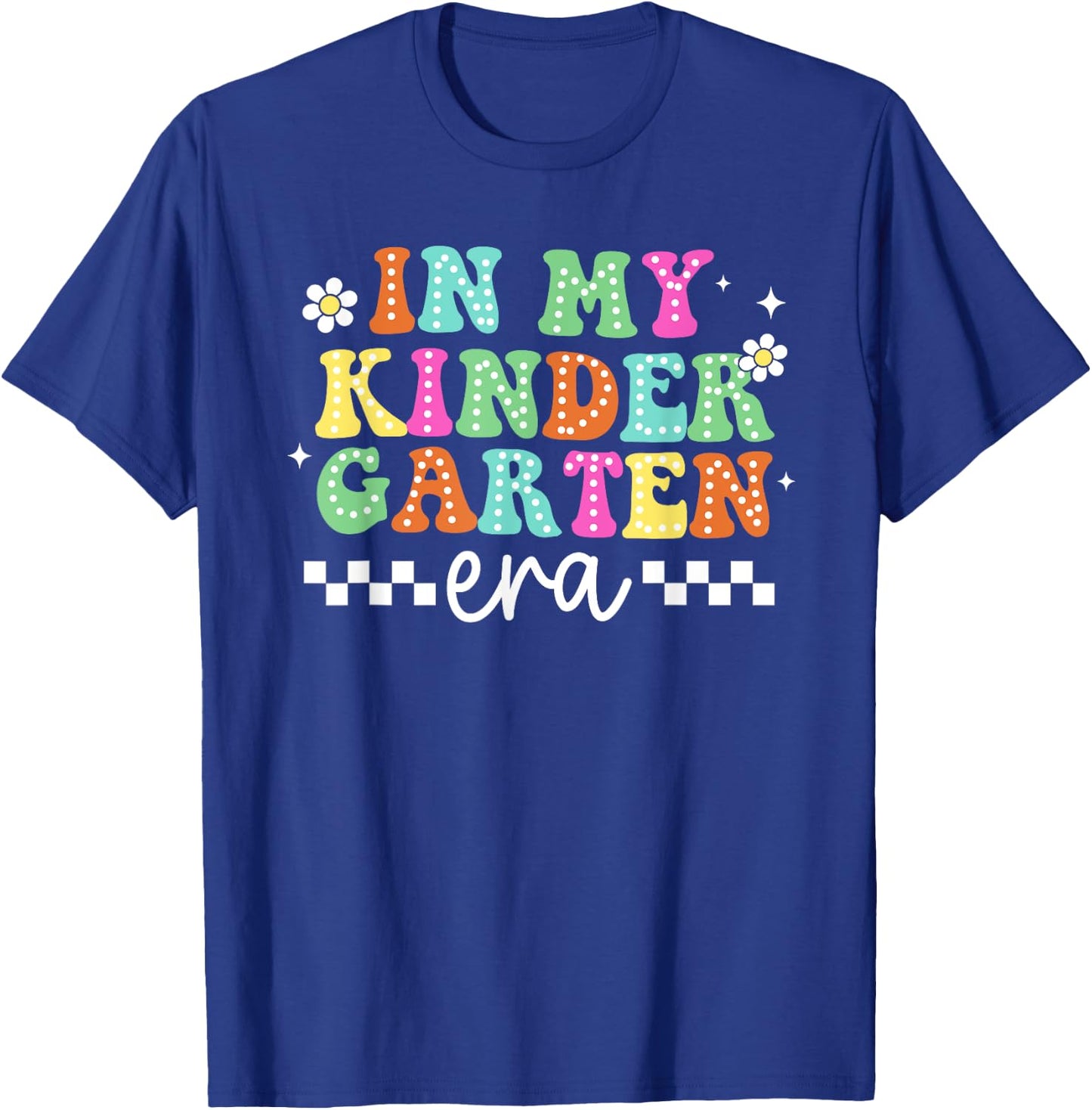 In My Kindergarten Era Groovy Kindergarten Back To School T-Shirt - T-Shirt | Royal