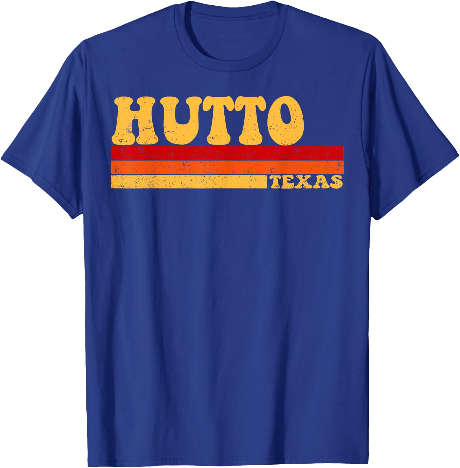 HUTTO Texas City Vintage Roots Retro Design 70s 80s T-Shirt - T-Shirt | Royal