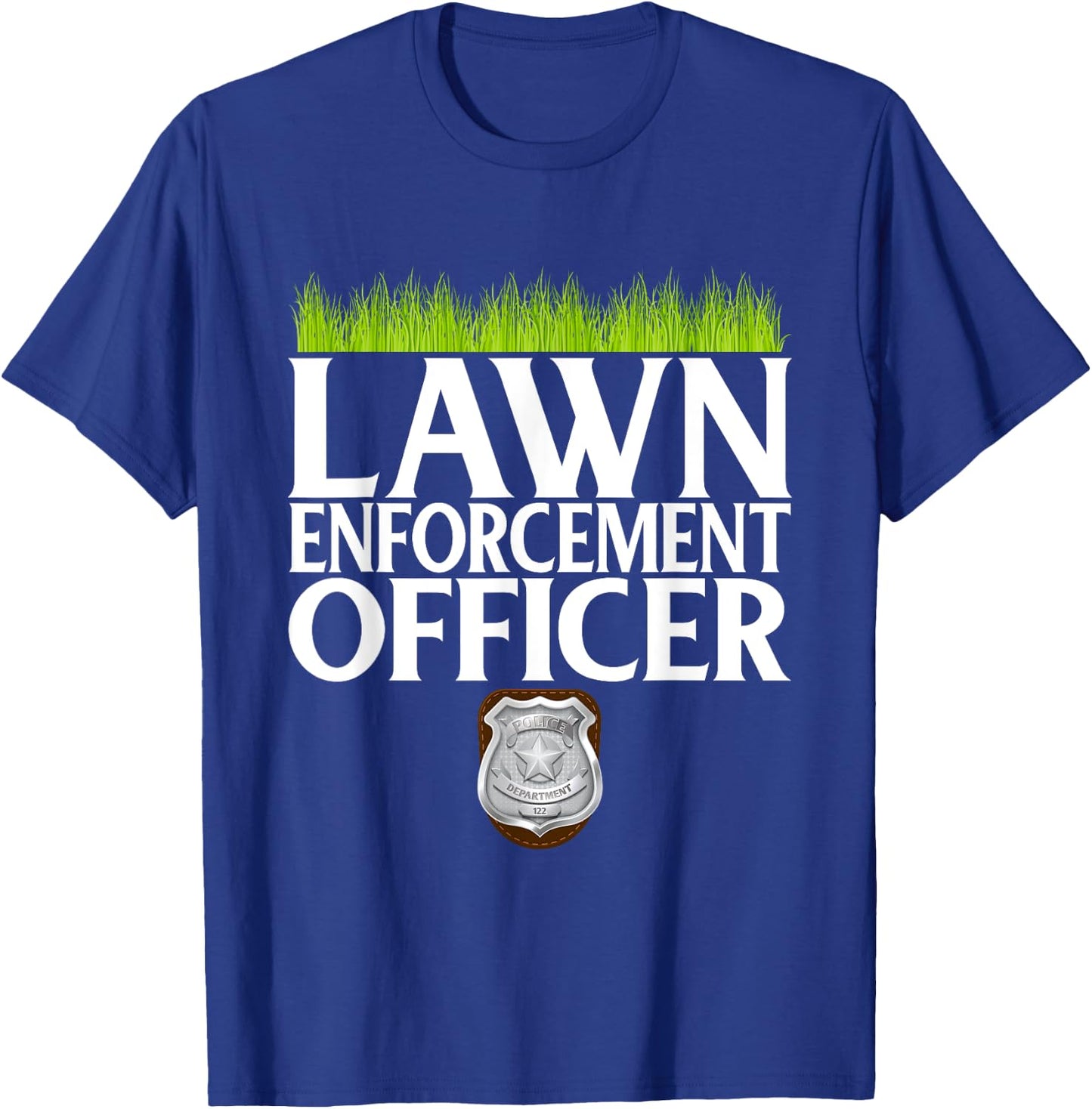 Funny Retro Vintage Lawn Mower Lawn Enforcement T-Shirt - T-Shirt | Royal