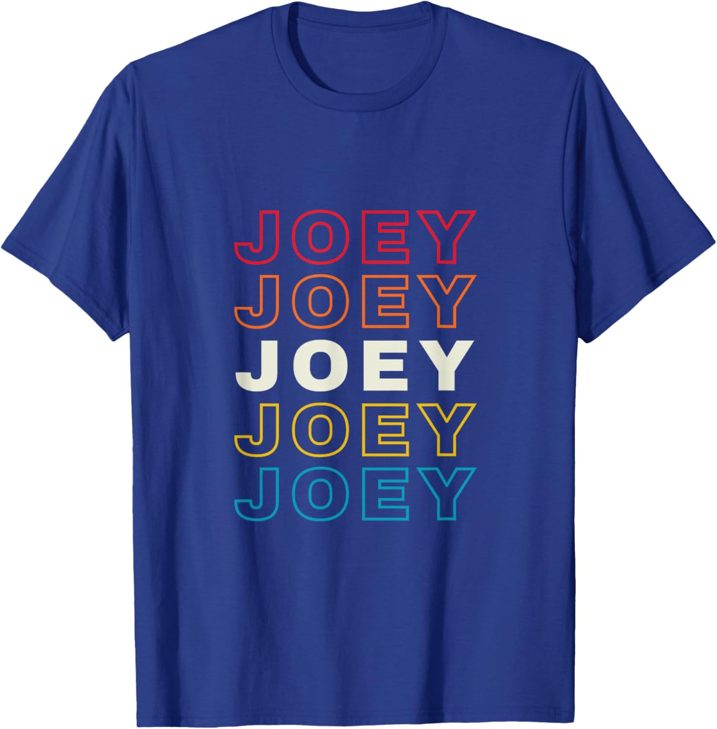 I Love Joey Personalized Retro Sunset First Name T-Shirt - T-Shirt | Royal