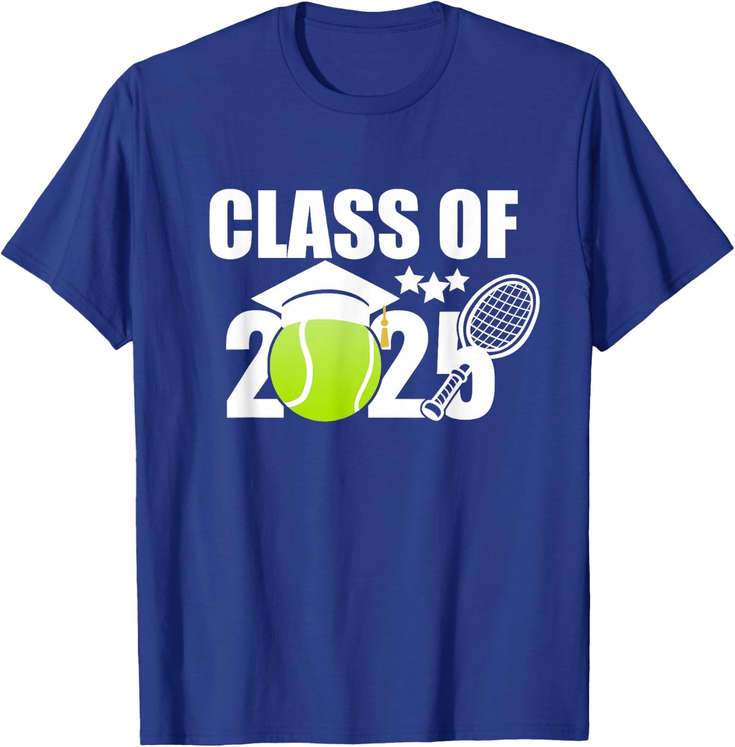 Class of 2025 Graduation Senior Tennis Player Gifts T-Shirt - T-Shirt | Royal