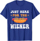 Hot Dog I'm Just Here For The Wiener Funny Bar-B-Que Men Women Kids T-Shirt - T-Shirt | Royal