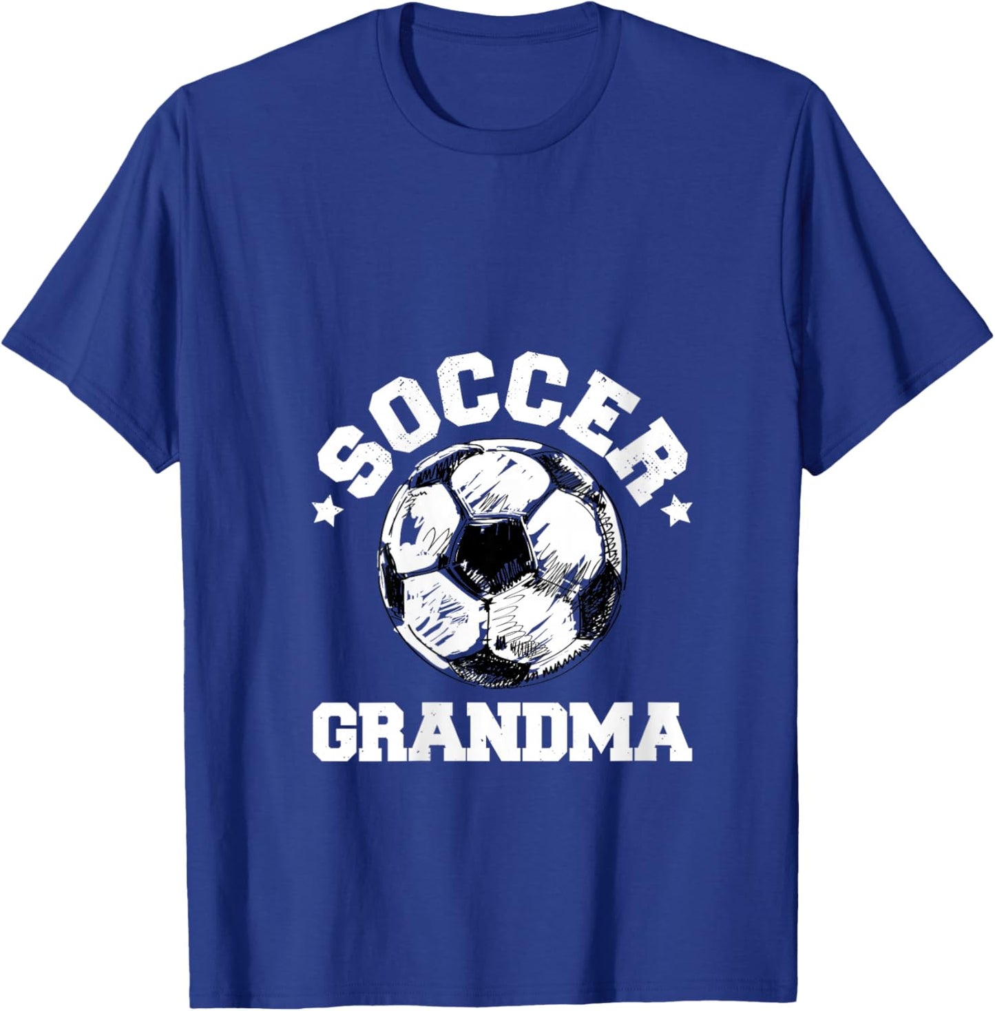Soccer Grandma Soccer Ball Distressed Funny Soccer Grandma V-Neck T-Shirt - T-Shirt | Royal