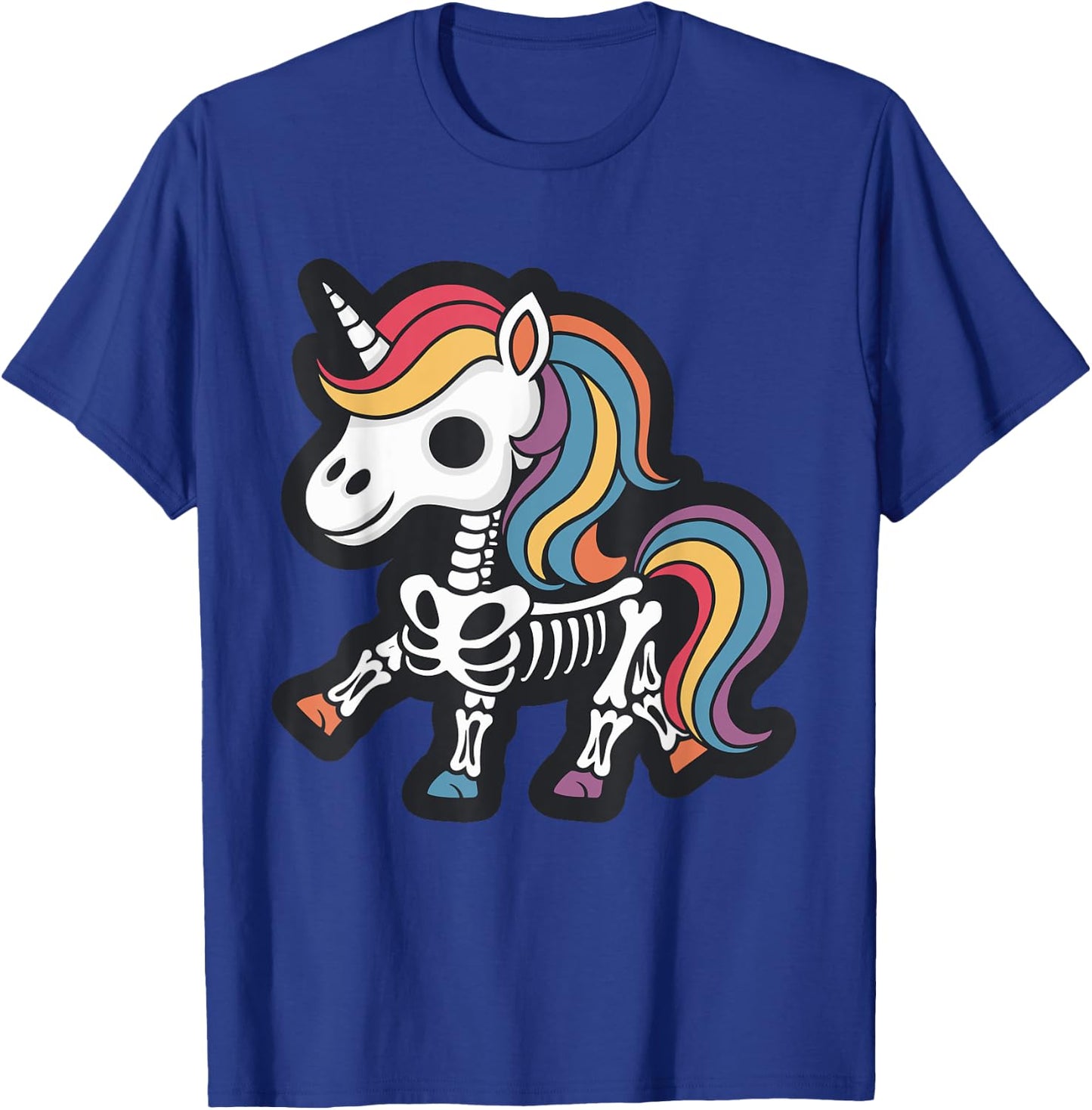 Funny Skeleton Unicorn Lovers Spooky Halloween Costume Girls T-Shirt - T-Shirt | Royal