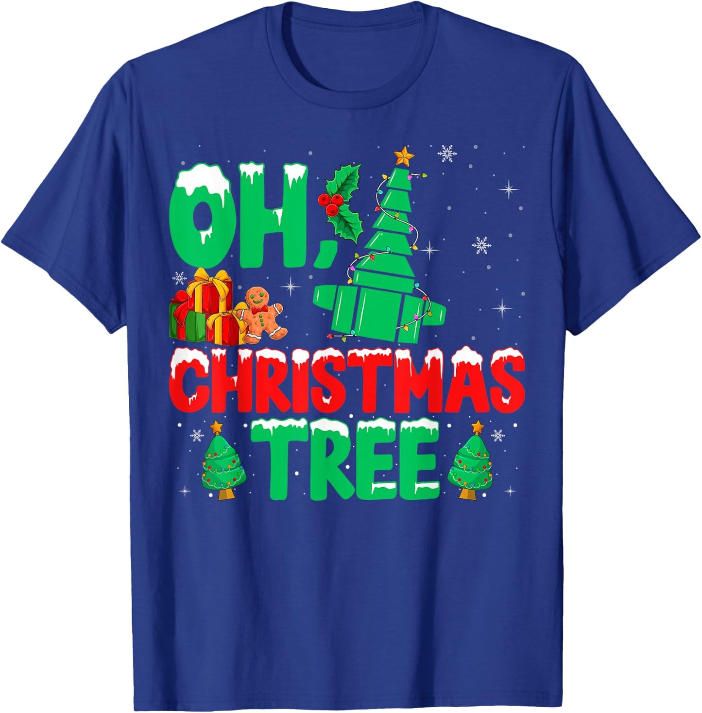 Oh Christmas Tree Xmas Pulmonology Respiratory Therapist T-Shirt - T-Shirt | Royal