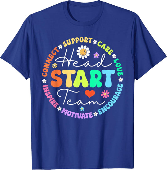 Head Start Team Homeschool Teacher Headstart Back To School Women Girls Kids T-Shirt - T-Shirt | Royal