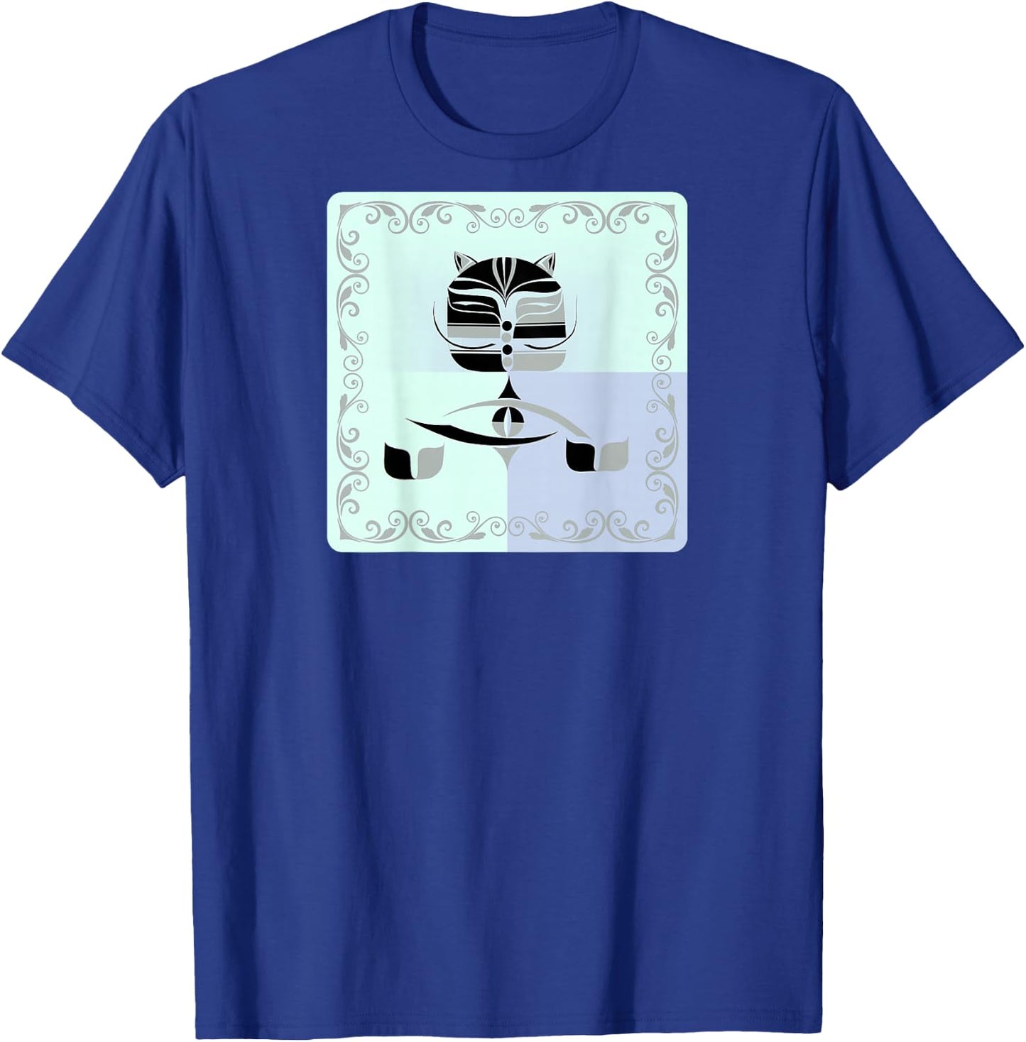 Cat Split Block T-Shirt - T-Shirt | Royal
