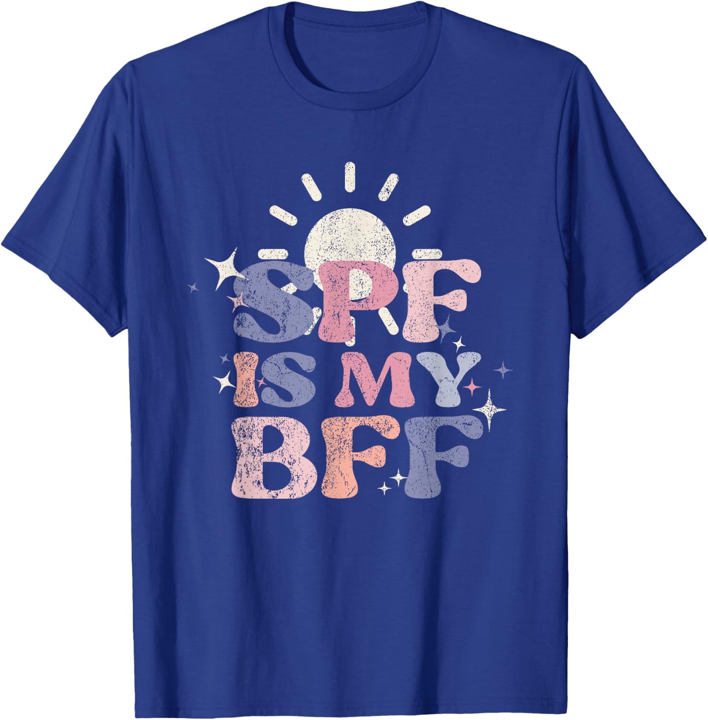 Vintage SPF Is My BFF Sunscreen Skincare Esthetician T-Shirt - T-Shirt | Royal