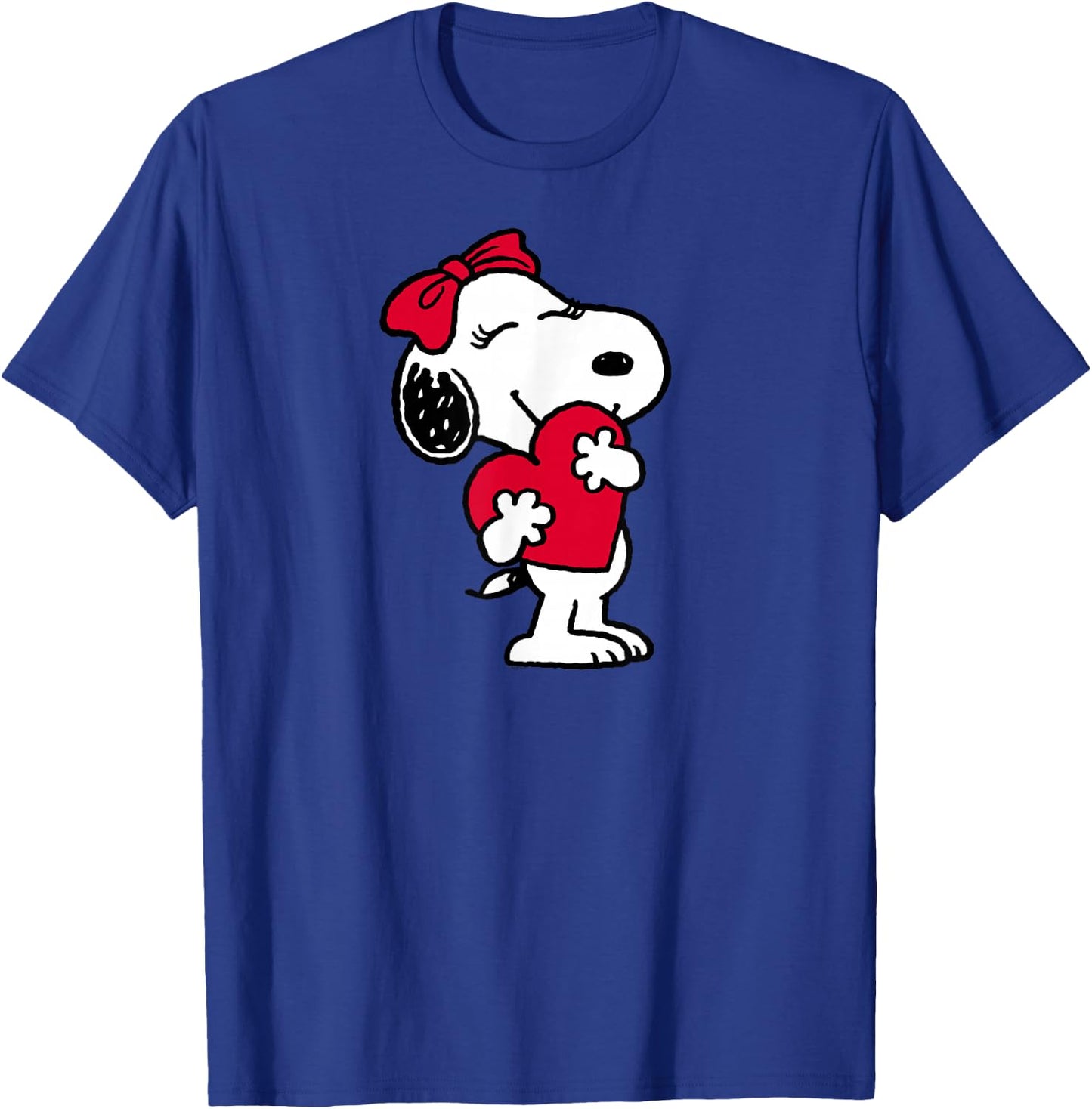 Peanuts Belle Hugging Heart Valentine's Day T-Shirt - T-Shirt | Royal
