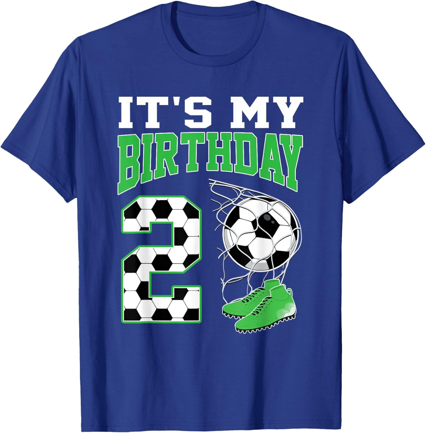 It's My 2nd Birthday Soccer Party 2 Year Old Boy T-Shirt - T-Shirt | Royal