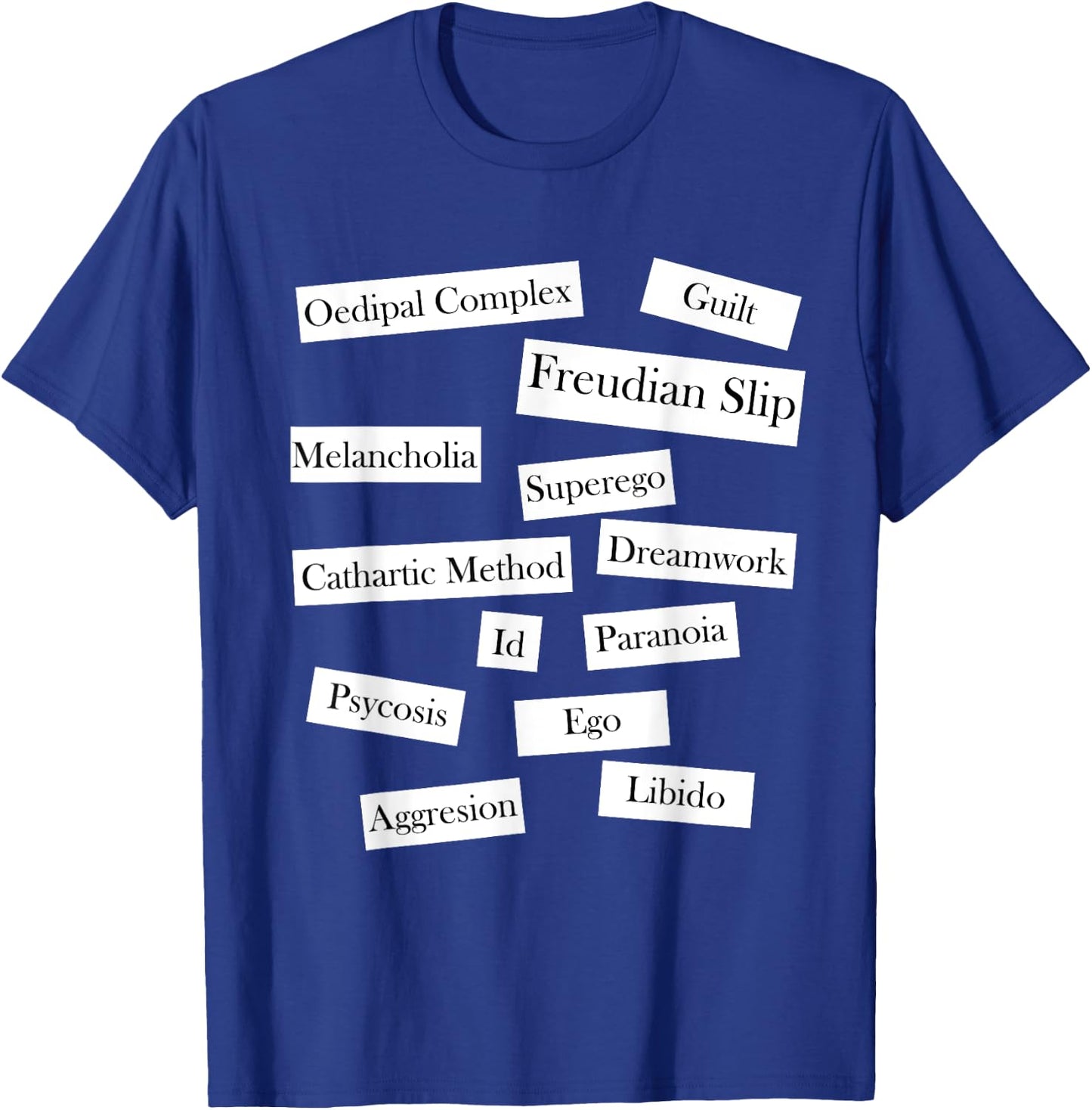 Freudian Slip DIY Halloween Costume Psychology Psychologist T-Shirt - T-Shirt | Royal