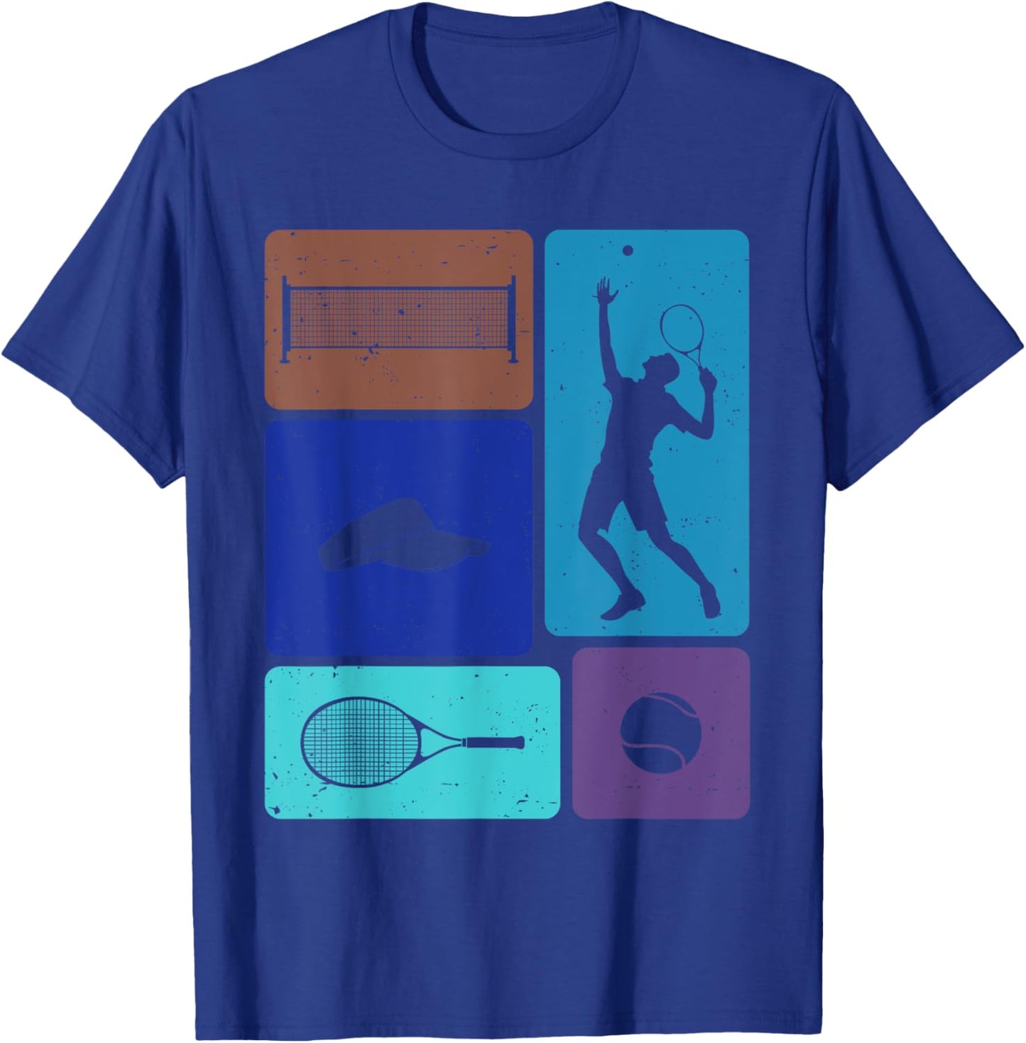 Funny Lawn Tennis Player Ball And Racket Net Game Enthusiast T-Shirt - T-Shirt | Royal
