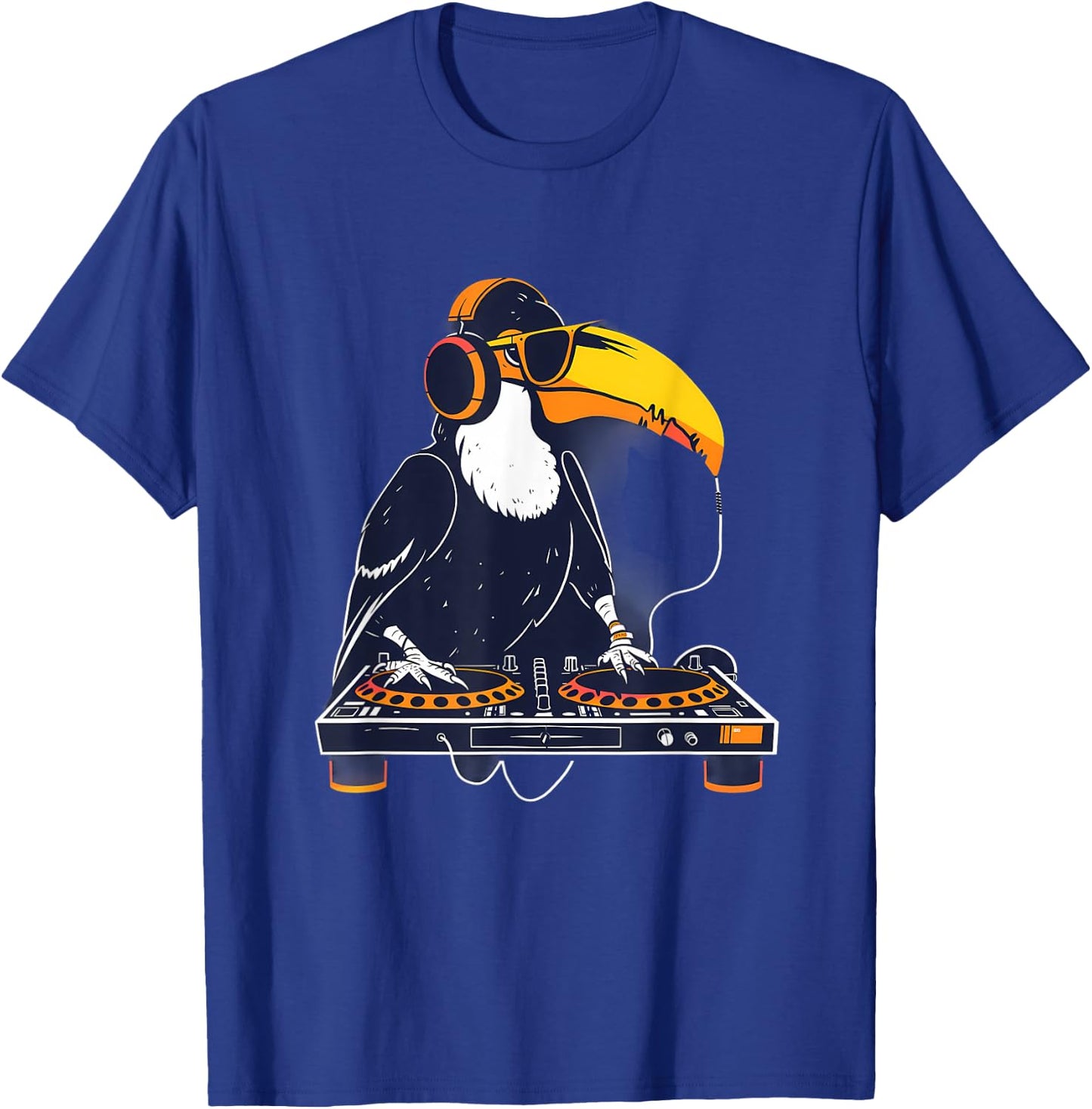Toucan DJ Turntable DJ Toucan Techno Beatmaker House Music T-Shirt - T-Shirt | Royal