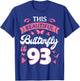 Butterfly 93rd Birthday Party Nature Garden Bug Entomologist T-Shirt - T-Shirt | Royal