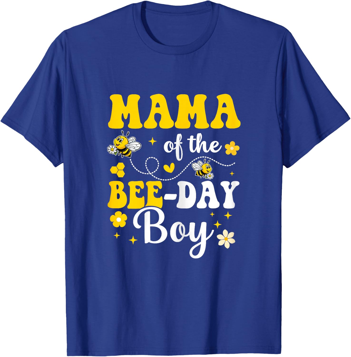 Mama of The Bee Day Boy Bee Birthday Party Matching Family T-Shirt - T-Shirt | Royal