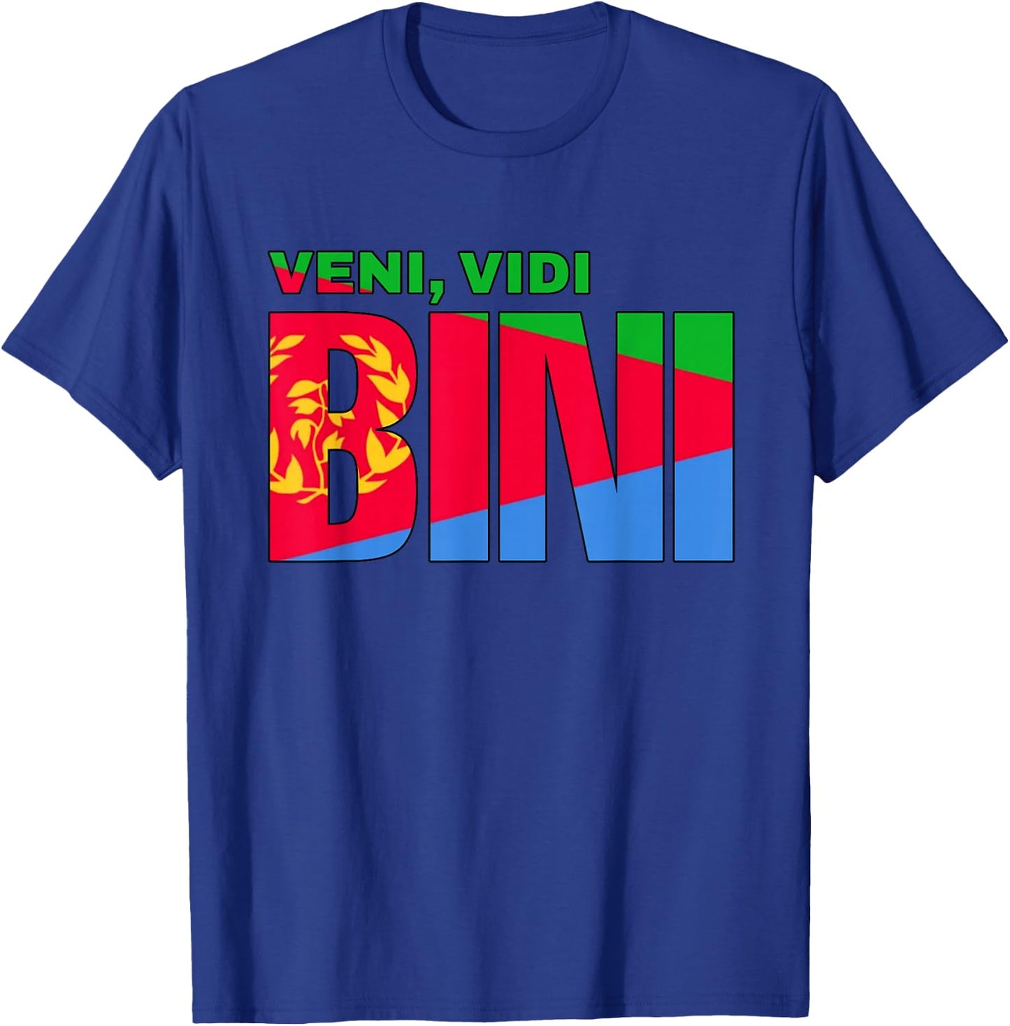Eritrean Cyclist VENI VIDI BINI Green Jersy Cycling T-Shirt - T-Shirt | Royal