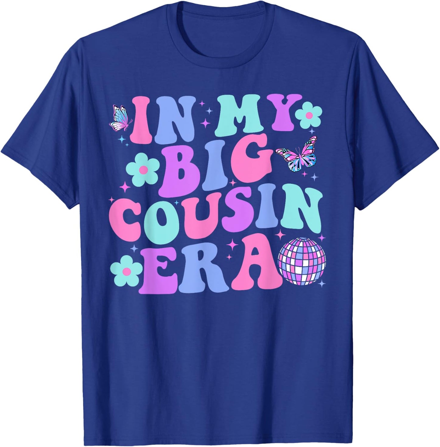 Matching Group Christmas In My Big Cousin Era Groovy T-Shirt - T-Shirt | Royal