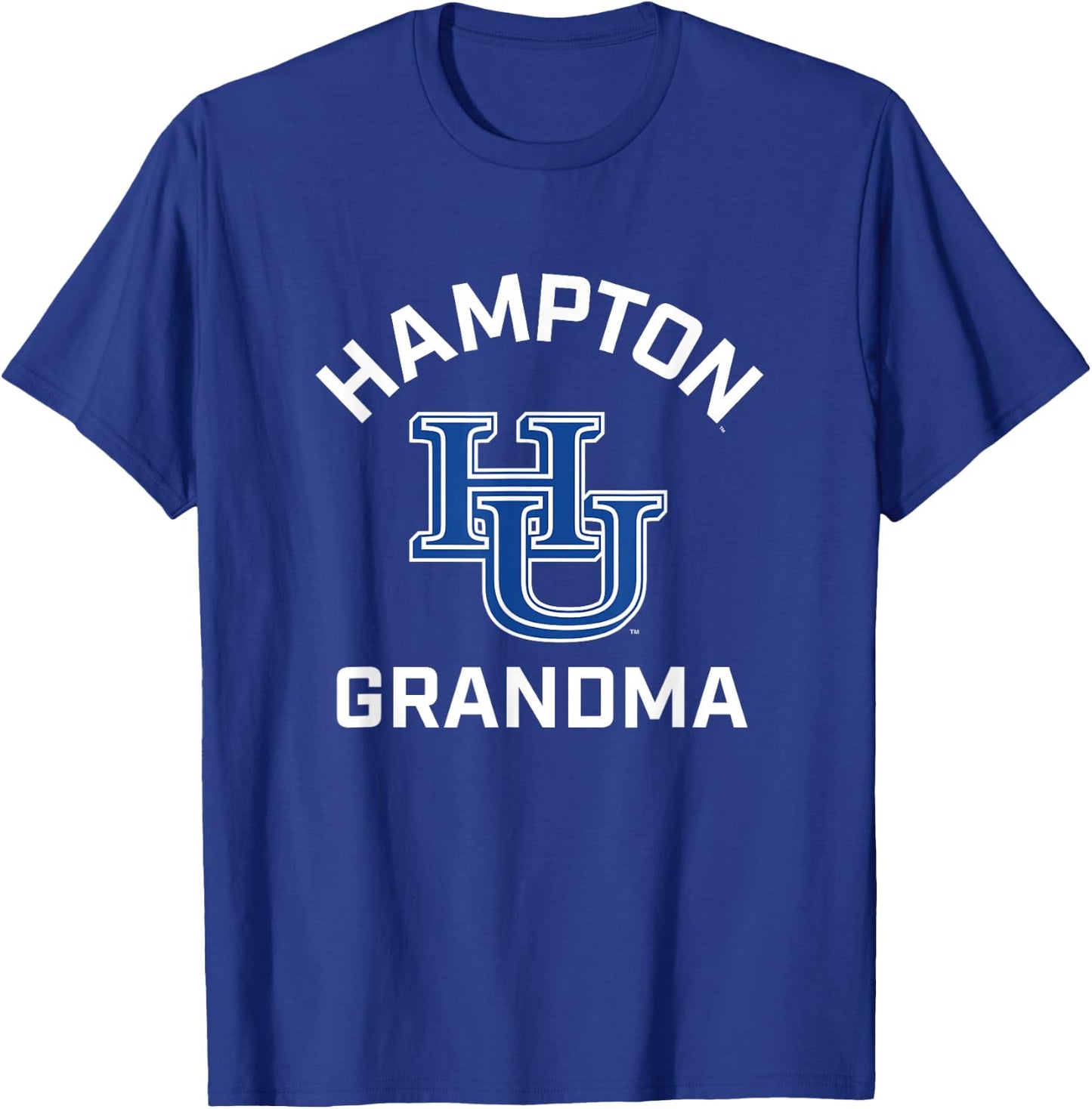 Hampton University Pirates Arched Grandma T-Shirt - T-Shirt | Royal