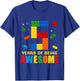 Kids 5 Year Old Birthday Boy Being Awesome Building Bricks 5th T-Shirt - T-Shirt | Royal