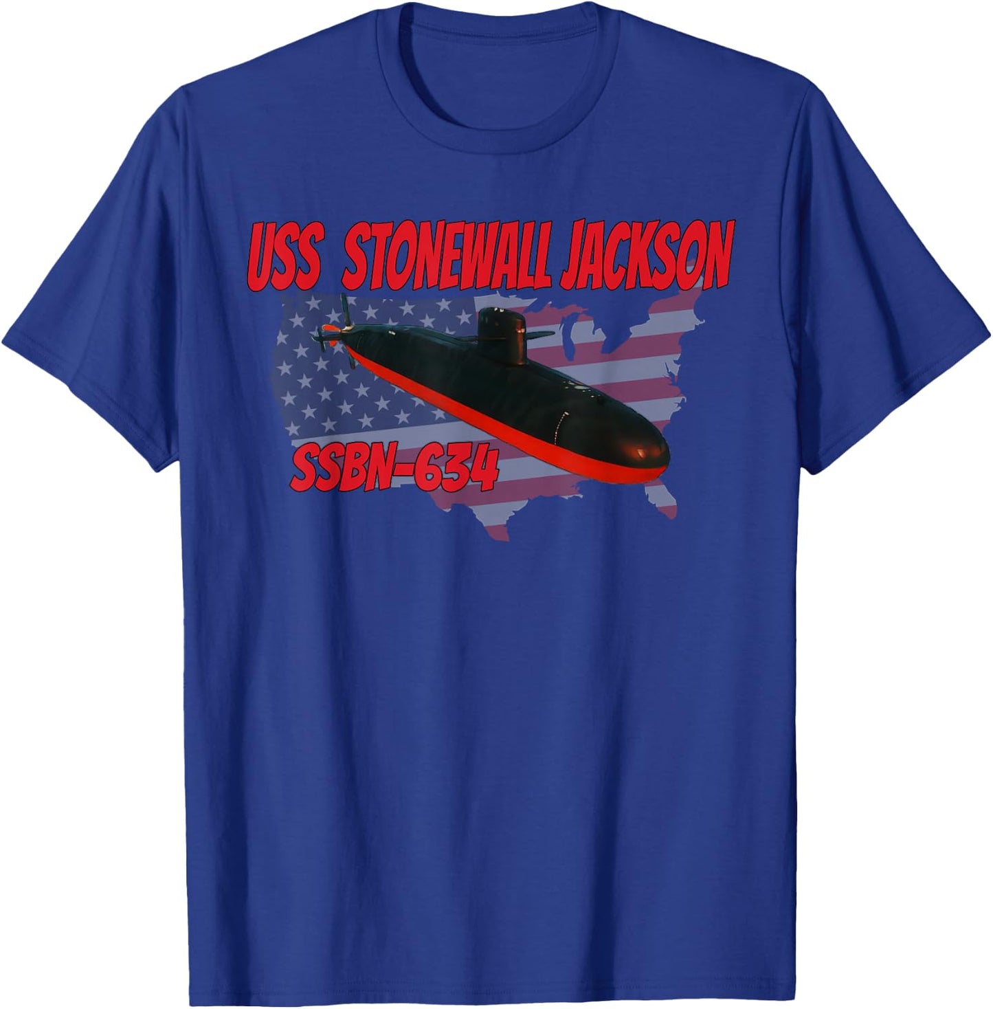 USS Jackson SSBN-634 Submarine Veterans Day Father Grandpa T-Shirt - T-Shirt | Royal