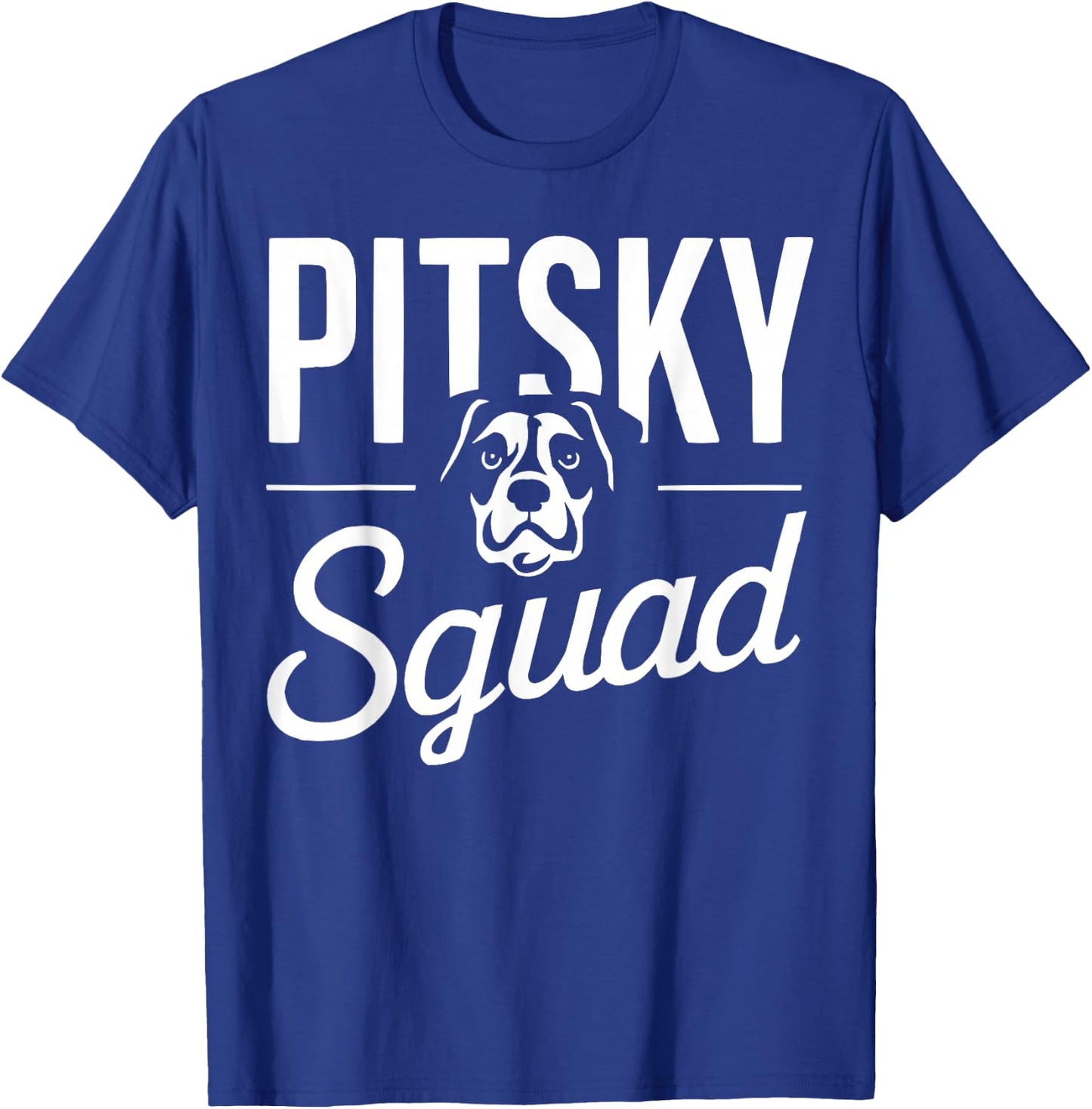 Pitsky Owner Dog Lover Puppy Pit Bull Siberian Husky T-Shirt - T-Shirt | Royal