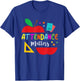 Attendance Matters Teacher Apple Gift Back to School T-Shirt - T-Shirt | Royal