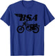 BSA Logo Distressed Thunderbolt Motorcycle T-Shirt - T-Shirt | Royal
