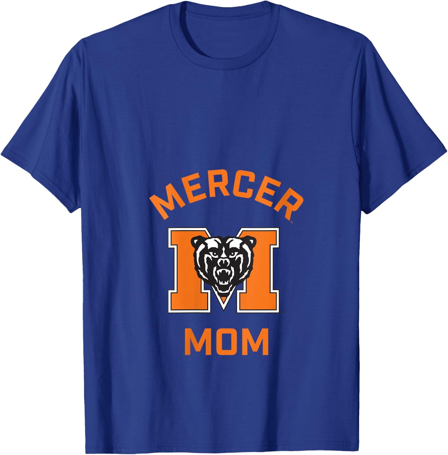 Mercer University Bears Arched Mom V-Neck T-Shirt - T-Shirt | Royal