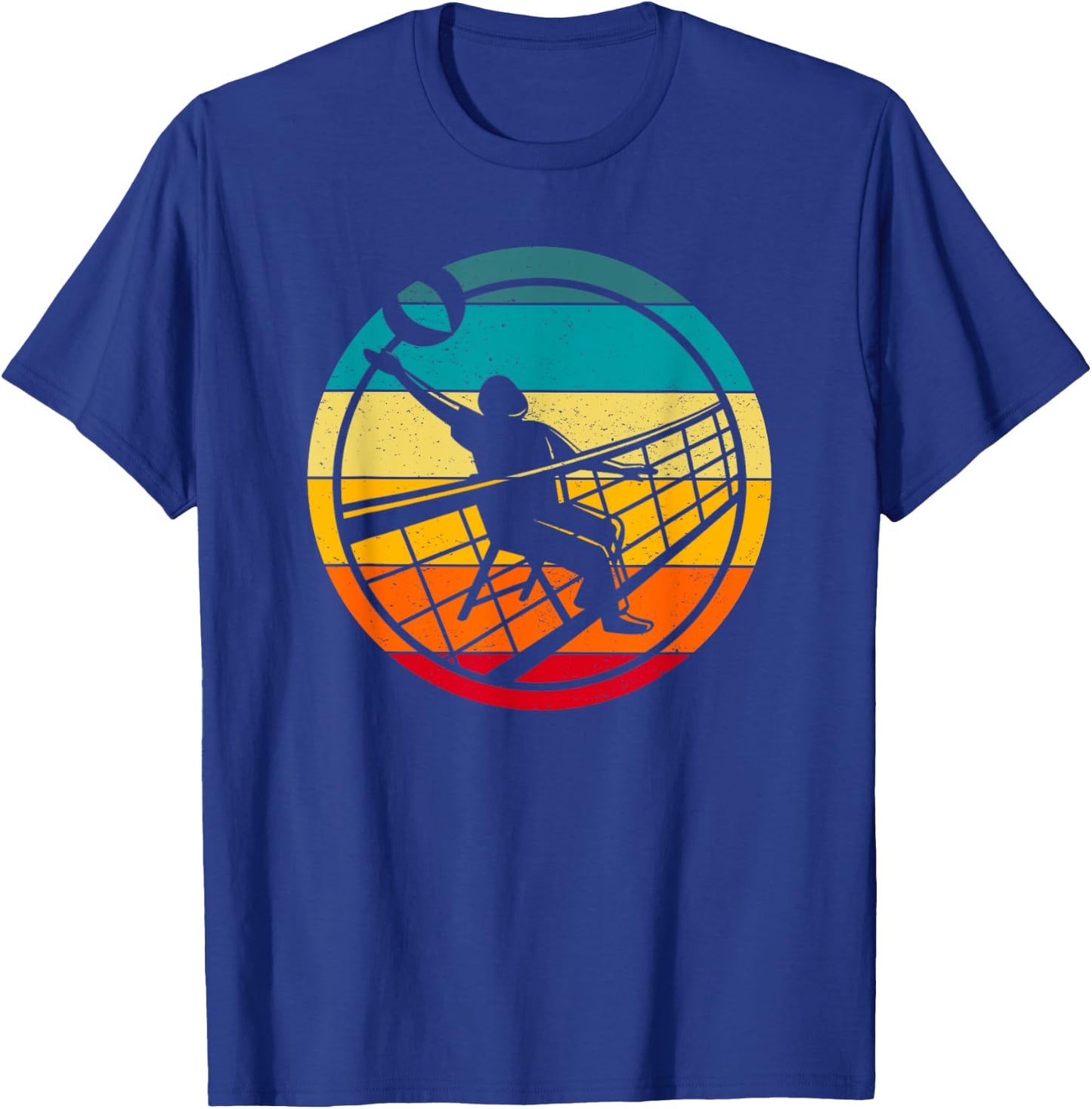 Retro Vintage Volleyballer Design Chair Volleyball T-Shirt - T-Shirt | Royal