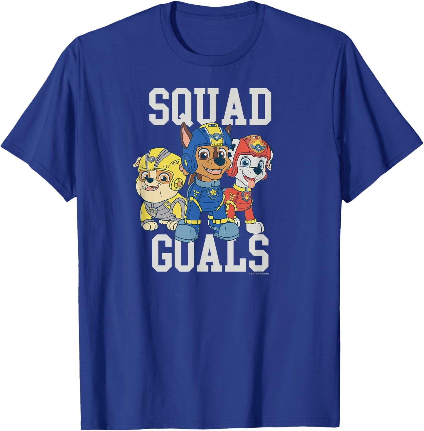 Paw Patrol Series - Chase Rubble Marshall Squad Goals T-Shirt - T-Shirt | Royal